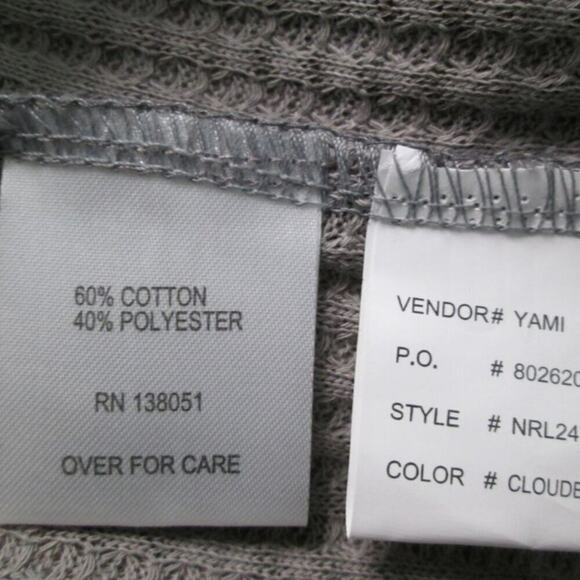 North River Waffle Knit Printed Cowl Neck Shirt - Long Sleeve-Cloudburst-S-NWT - Picture 5 of 13